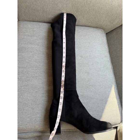 STUART WEITZMAN City Microstretch Suede Over-the-knee Boots Black Sz 10.5 - Picture 14 of 16